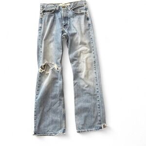 Vintage 90s Gap 1969 Boot Fit Distressed Light Wash Jeans, Men's Size 31x32